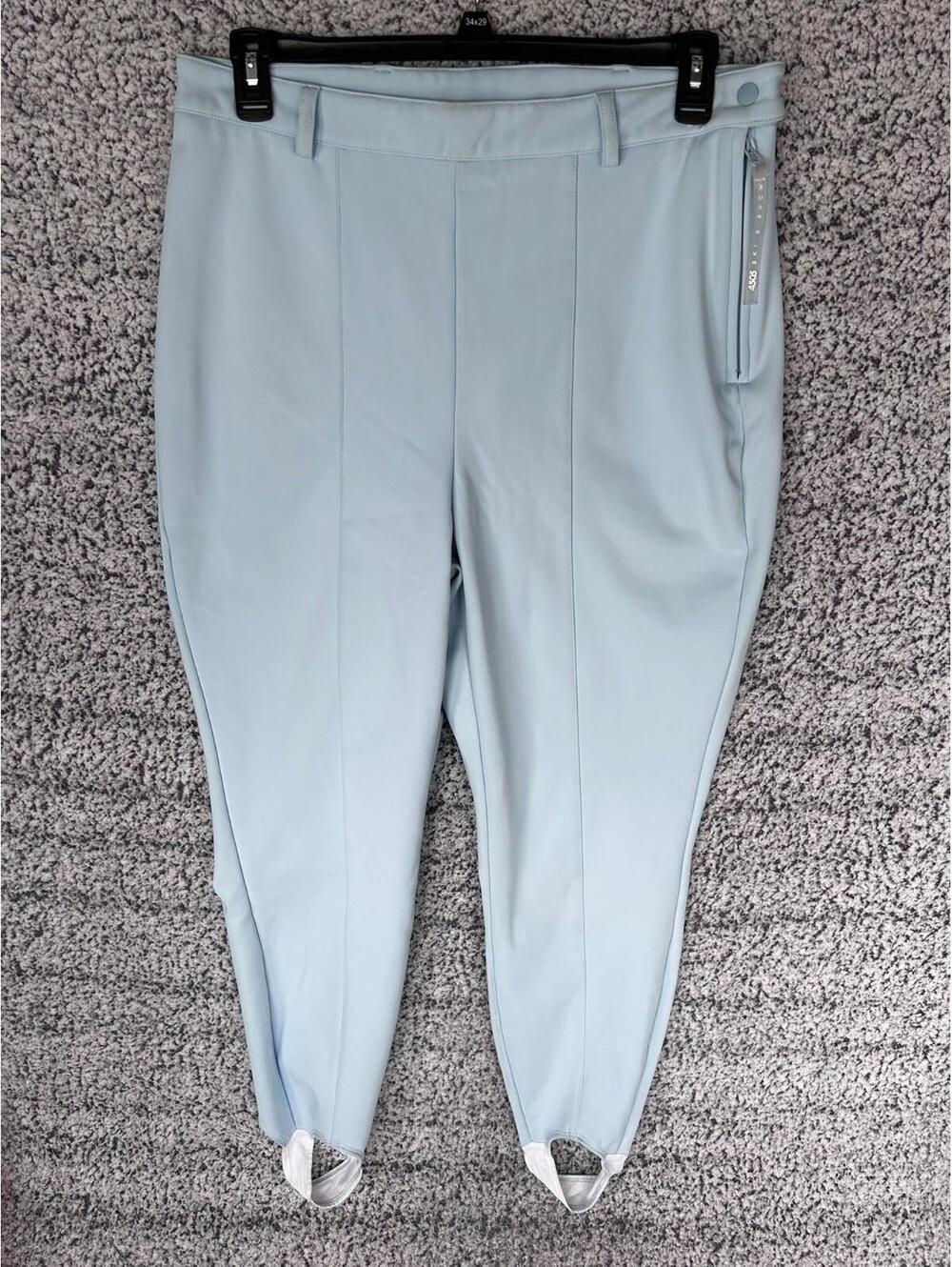 ASOS 4505 Ski Snow Stirrup Pants Light Blue Women's US Size 14 - NWOT
